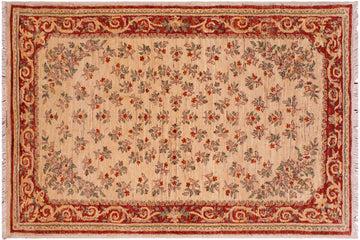 handmade Traditional Kafkaz Chobi Ziegler Ivory Red Hand Knotted RECTANGLE 100% WOOL area rug 3 x 5